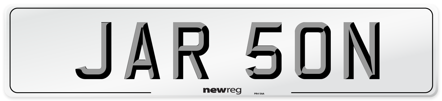 JAR 50N Number Plate from New Reg